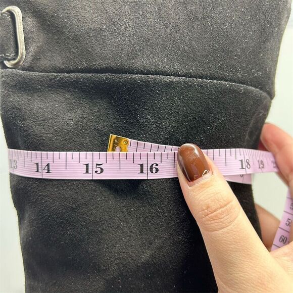 Born Women's Over the Knee Black Leather Tall Boots Size 7 Fall Winter Chic - Picture 11 of 13
